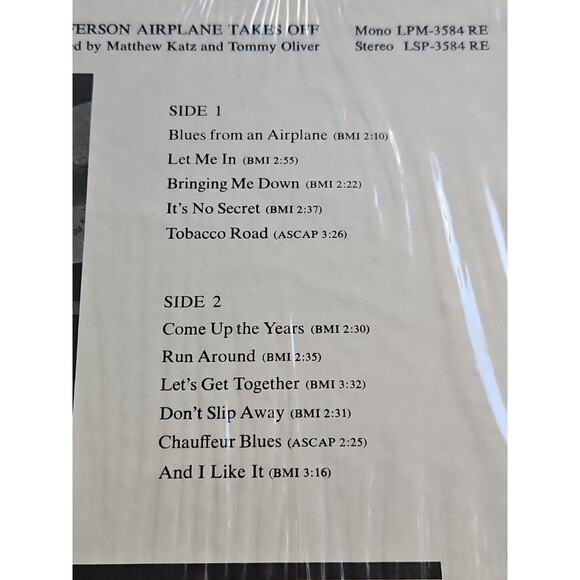 JEFFERSON AIRPLANE TAKES OFF LP ST 1966 Indianapolis Pressing LSP 3584 Shrink EX - Picture 3 of 9